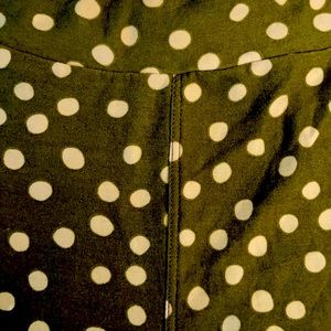 NWOT girls lularoe leggings size L/XL olive dot